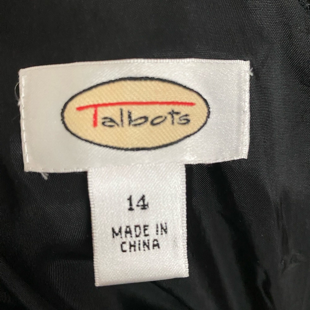 Talbots black cap sleeves dress